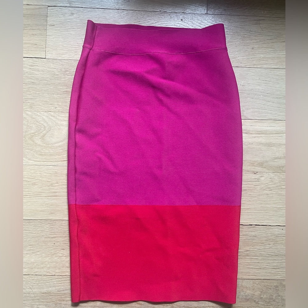 BCBG Max Azria Colorblock Bodycon Skirt